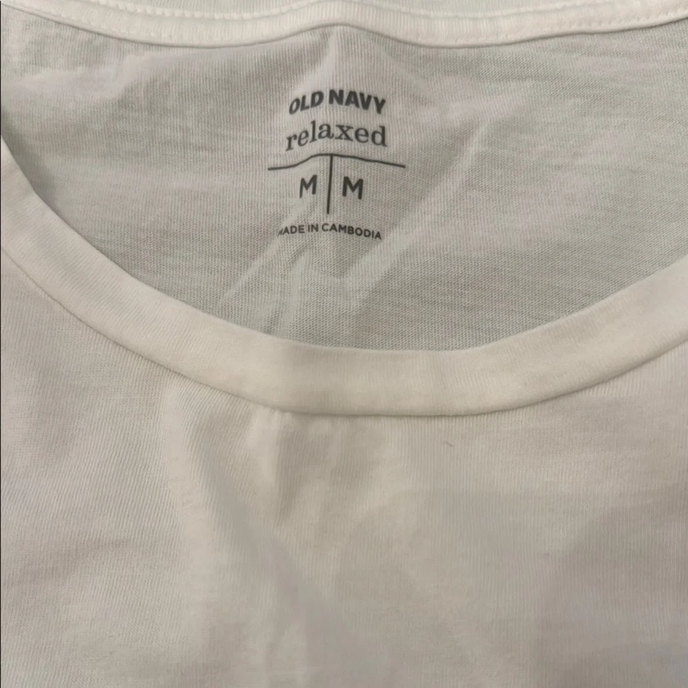 Old Navy Relaxed Fit White Tee - Picture 2 of 2